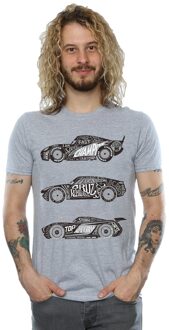 Disney Li-cense Disney heren cars tekst racers t-shirt Lichtgrijs
