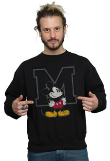 Disney Li-cense Disney heren classic m mickey mouse sweatshirt Zwart
