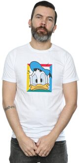Disney Li-cense Disney heren donald duck paniekerig t-shirt Wit
