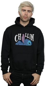 Disney Li-cense Disney heren lilo en stitch chillin hoodie Zwart