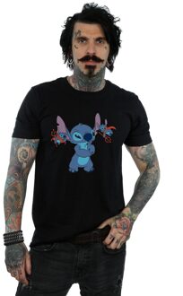 Disney Li-cense Disney heren lilo en stitch kleine duivels t-shirt Zwart