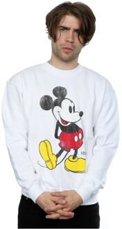 Disney Li-cense Disney heren mickey mouse classic kick sweatshirt Wit