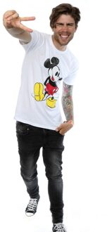Disney Li-cense Disney heren mickey mouse classic kick t-shirt Wit
