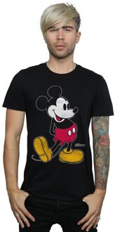 Disney Li-cense Disney heren mickey mouse classic kick t-shirt Zwart