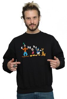 Disney Li-cense Disney heren mickey mouse friends sweatshirt Zwart