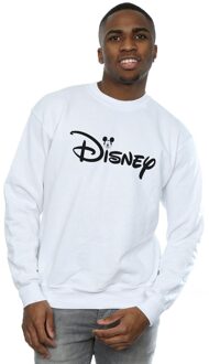 Disney Li-cense Disney heren mickey mouse hoofd logo sweatshirt Wit