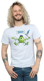 Disney Li-cense Disney heren monsters university getaped mike t-shirt Lichtgrijs