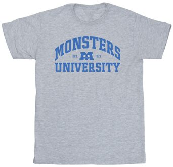 Disney Li-cense Disney heren monsters university logo t-shirt Lichtgrijs