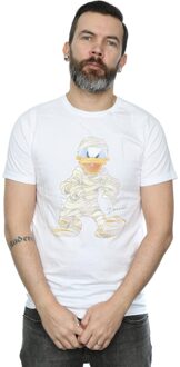 Disney Li-cense Disney heren mummie donald duck t-shirt Wit
