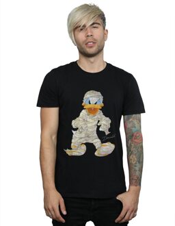 Disney Li-cense Disney heren mummie donald duck t-shirt Zwart
