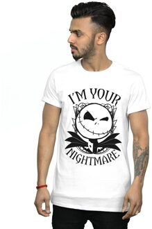 Disney Li-cense Disney heren nightmare before christmas nachtmerrie t-shirt Wit