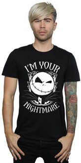 Disney Li-cense Disney heren nightmare before christmas nachtmerrie t-shirt Zwart