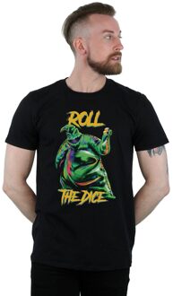 Disney Li-cense Disney heren nightmare before christmas oogie boogie dobbelsteen t-shirt Zwart