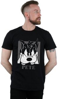 Disney Li-cense Disney heren pete cropped head t-shirt Zwart