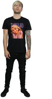 Disney Li-cense Disney heren tangled rapunzel montage t-shirt Zwart