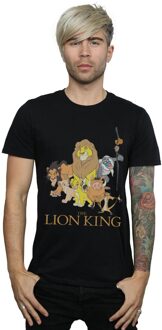Disney Li-cense Disney heren the lion king groep t-shirt Zwart