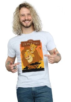 Disney Li-cense Disney heren the lion king simba en mufasa t-shirt Lichtgrijs