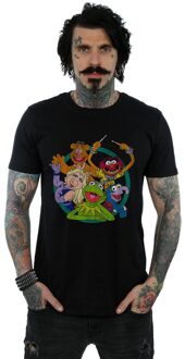 Disney Li-cense Disney heren the muppets groep cirkel t-shirt Zwart