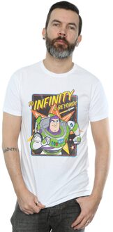 Disney Li-cense Disney heren toy story 4 buzz to infinity t-shirt Wit