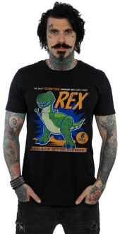 Disney Li-cense Disney heren toy story 4 rex angstaanjagend dinosaurus t-shirt Zwart