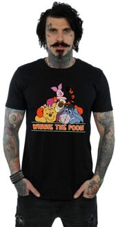 Disney Li-cense Disney heren winnie de poeh groep t-shirt Zwart