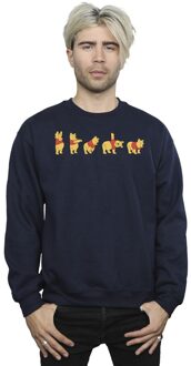 Disney Li-cense Disney heren winnie de poeh stretching sweatshirt Navy