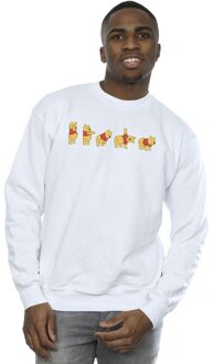 Disney Li-cense Disney heren winnie de poeh stretching sweatshirt Wit