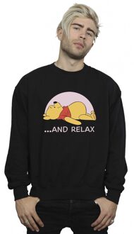 Disney Li-cense Disney heren winnie the pooh relax sweatshirt Zwart