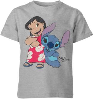 Disney Lilo & Stitch Kinder T-Shirt - Grijs - 98/104 (3-4 jaar) - XS