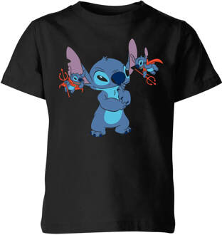 Disney Lilo & Stitch Little Devils kinder t-shirt - Zwart - 98/104 (3-4 jaar) - XS