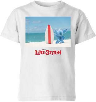 Disney Lilo & Stitch Surf Beach kinder t-shirt - Wit - 98/104 (3-4 jaar) - XS