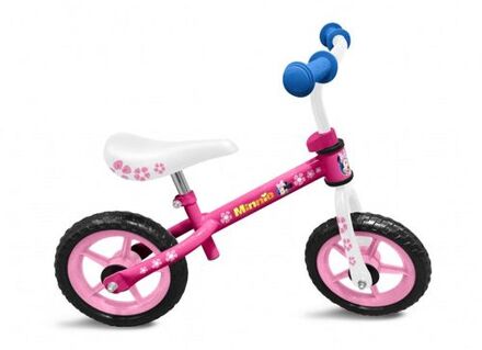 Disney Loopfiets met 2 wielen loopfiets Minnie Mouse 10 Inch Meisjes Roze/Wit