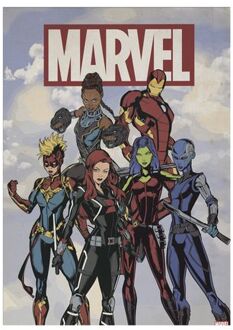 Disney | Marvel Comics | Marvel Avengers Group - Canvas - 70x50 Cm