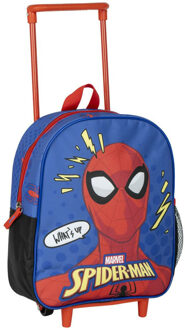 Disney Marvel Spiderman rugzak voor kinderen - blauw - 25 x 10 x 29 cm - rugzak met ingebouwde trolley - Rugzak - kind