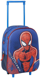 Disney Marvel Spiderman rugzak voor kinderen - blauw - 25 x 10 x 31 cm - rugzak met ingebouwde trolley - Rugzak - kind