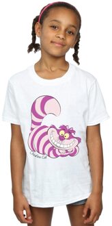 Disney Meisjes Alice In Wonderland Cheshire Cat Katoenen T-Shirt (Wit) - 9-11J / 128cm-146cm