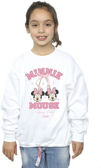 Disney Meisjes Cherry Club Minnie Mouse Sweatshirt (Wit) - maat 5-6J / 110-116cm