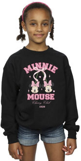 Disney Meisjes Cherry Club Minnie Mouse Sweatshirt (Zwart) - 5-6J / 110-116cm