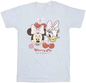 Disney Meisjes Cherry Pie Minnie Mouse & Daisy Katoenen T-Shirt (Wit) - 9-11J / 128cm-146cm