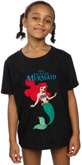 Disney Meisjes De Kleine Zeemeermin Lijn Ariël Katoenen T-shirt (Zwart) - maat 12-13J / 152-158cm