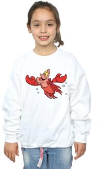 Disney Meisjes De Kleine Zeemeermin Sebastian Bubbles Sweatshirt (Wit) - 12-13J / 152-158cm
