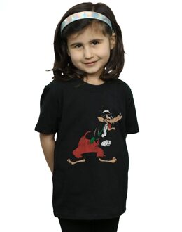 Disney Meisjes Drie Kleine Varkens Grote Boze Wolf Katoenen T-Shirt (Zwart)