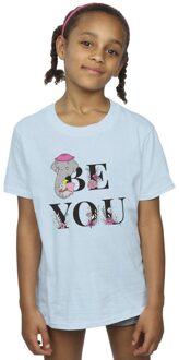 Disney Meisjes Dumbo Be You Katoenen T-Shirt (Babyblauw) - maat 7-8J / 122-128cm Lichtblauw