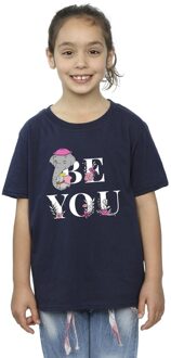 Disney Meisjes Dumbo Be You Katoenen T-Shirt (Marineblauw) - maat 12-13J / 152-158cm Navy