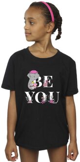 Disney Meisjes Dumbo Be You Katoenen T-Shirt (Zwart) - 3-4J / 98-104cm