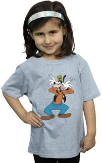 Disney Meisjes Gek Goofy Katoenen T-Shirt (Sportgrijs) - maat Lichtgrijs