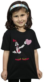 Disney Meisjes Goofy Liefde Hart Katoenen T-Shirt (Zwart) - maat 12-13J / 152-158cm