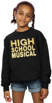 Disney Meisjes High School Musical The Musical Lights Logo Sweatshirt (Zwart) - 3-4J / 98-104cm