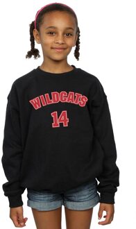 Disney Meisjes High School Musical The Musical Wildcats 14 Sweatshirt (Zwart) - maat 12-13J / 152-158cm