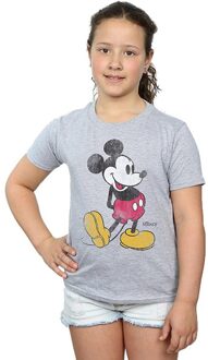 Disney Meisjes Klassiek Kick Mickey Mouse T-Shirt (Sportgrijs) Lichtgrijs - 9-11J / 128cm-146cm
